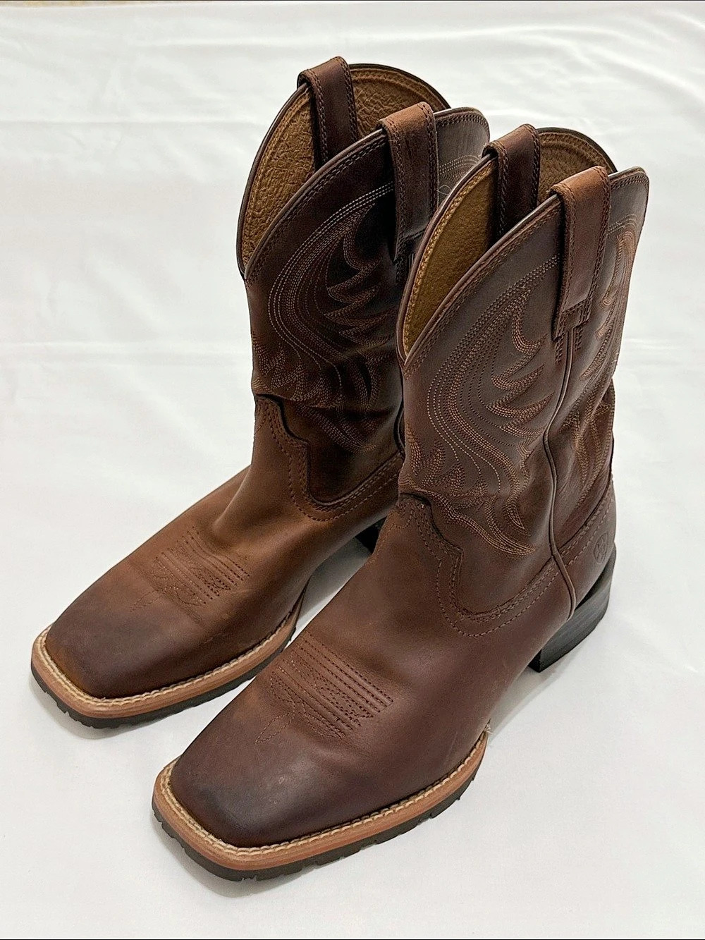Ariat Hybrid Rancher Square Toe Western Boot Brown US 8.5M